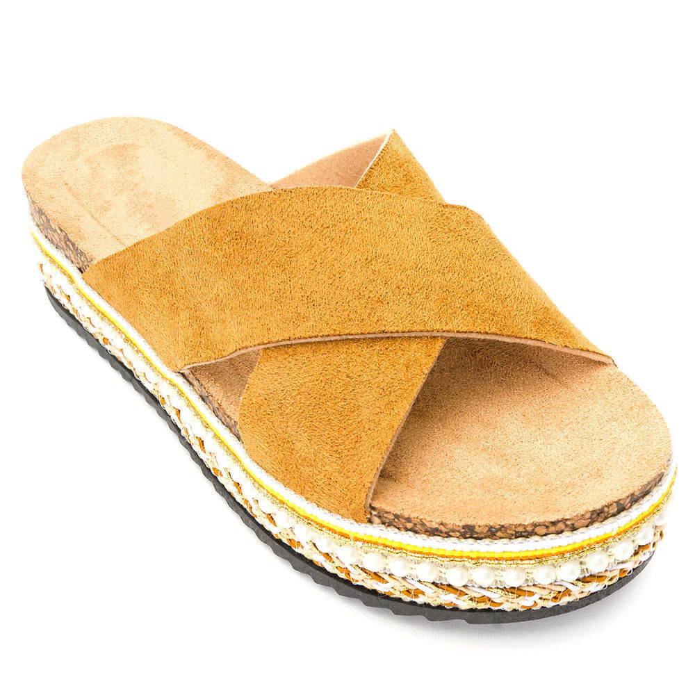 Sandalia Mujer Camel Ambar Chancleta image number 2.0